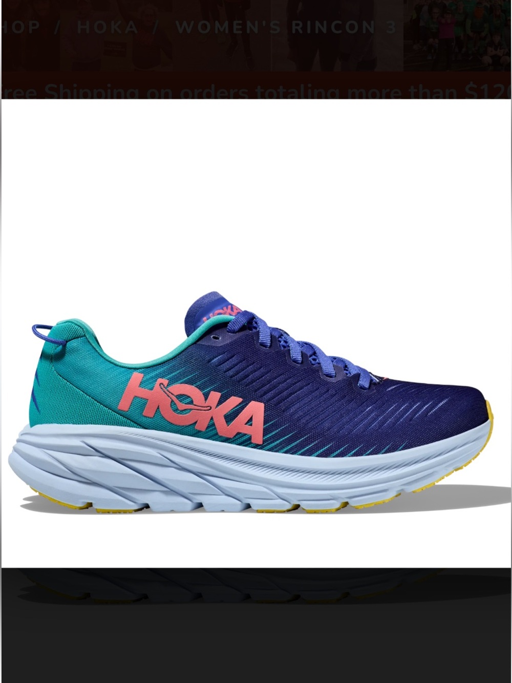 HOKA Rincon 3 Women’s Running Shoes in Bellwether Blue/Ceramic Size 9.5 Comfy
